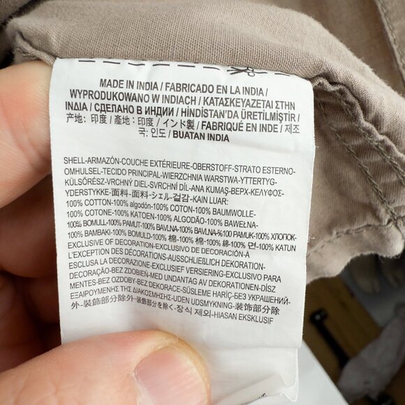 VANS Campus Classic Fit Barn Style Corduroy Collar Tan/Khaki Shirtโ Size L - Picture 7 of 10